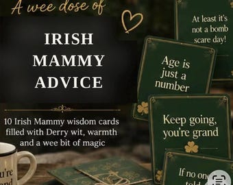 Irish Mammy Advice Cards for Daughter, Funny Irish Mum Gift, Mammy to Daughter Gift, Printable Mother’s Day Gift, Digital Download