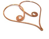 Unusual handmade copper heart bookmark, lovely gift.