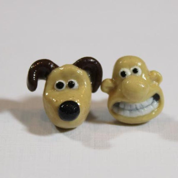 Wallace and Gromit inspired earrings