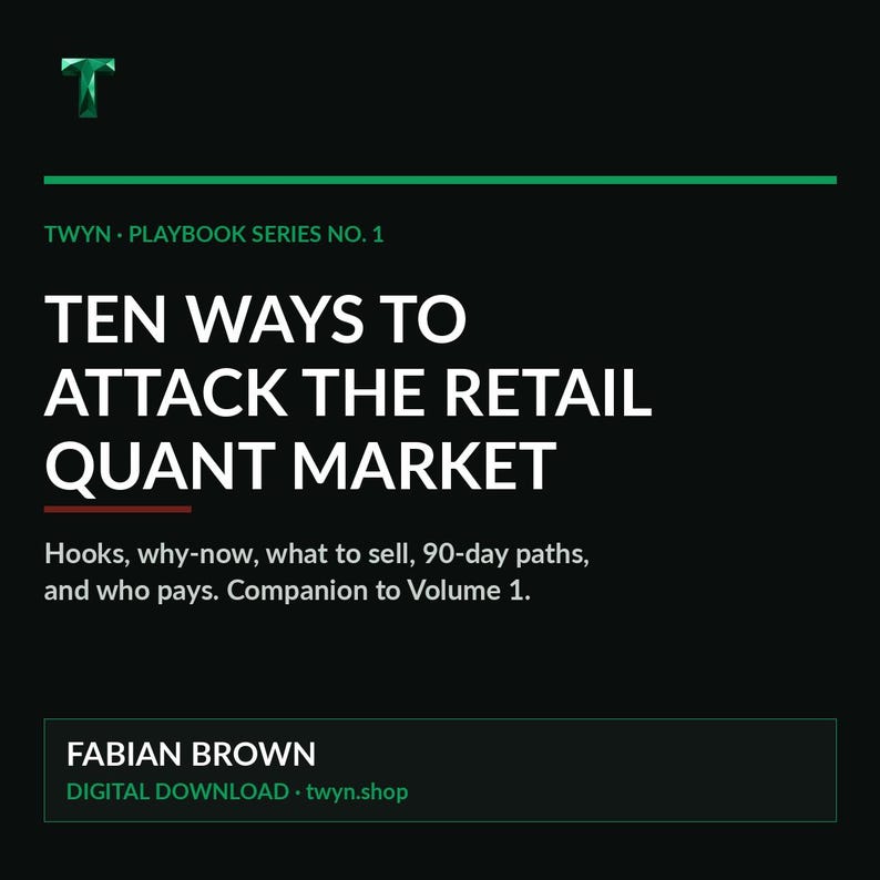 Diez maneras de atacar el mercado de trading cuantitativo minorista / Manual de negocios de bots de trading (PDF) por Fabian Brown imagen 1