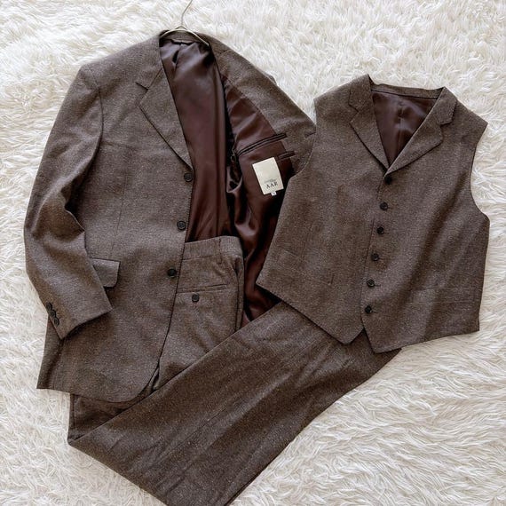 Vintage 90s Yohji Yamamoto DURBAN AAR 3 Piece Suit Br… - Gem
