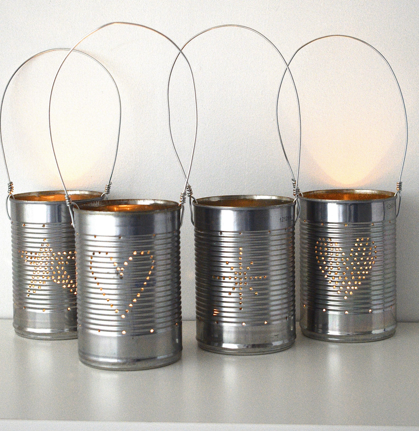 20 Upcycled Tin Can Event Tea Light Lantern Decoration Etsy UK