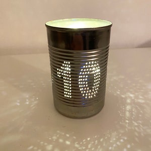 Personalised Ten Year Wedding Anniversary Initials Upcycled Tin Can Lantern image 8