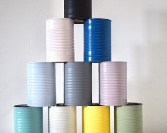 Vases en boîte de conserve peints rustiques recyclés