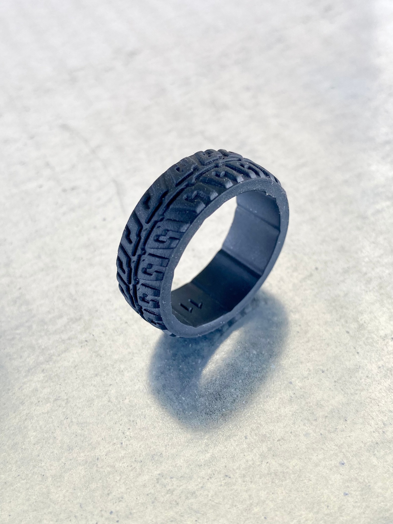 Black Silicone Tire Ring Band Tire Tread Ring Men's Etsy Israel