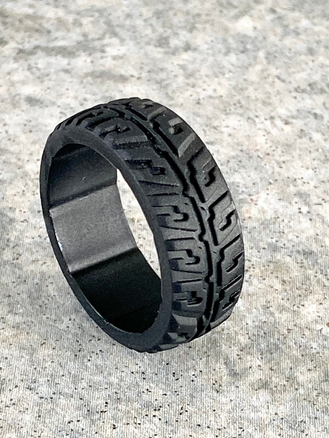 Tire Ring black Silicone Tire Ring Band Tire Tread Ring Etsy