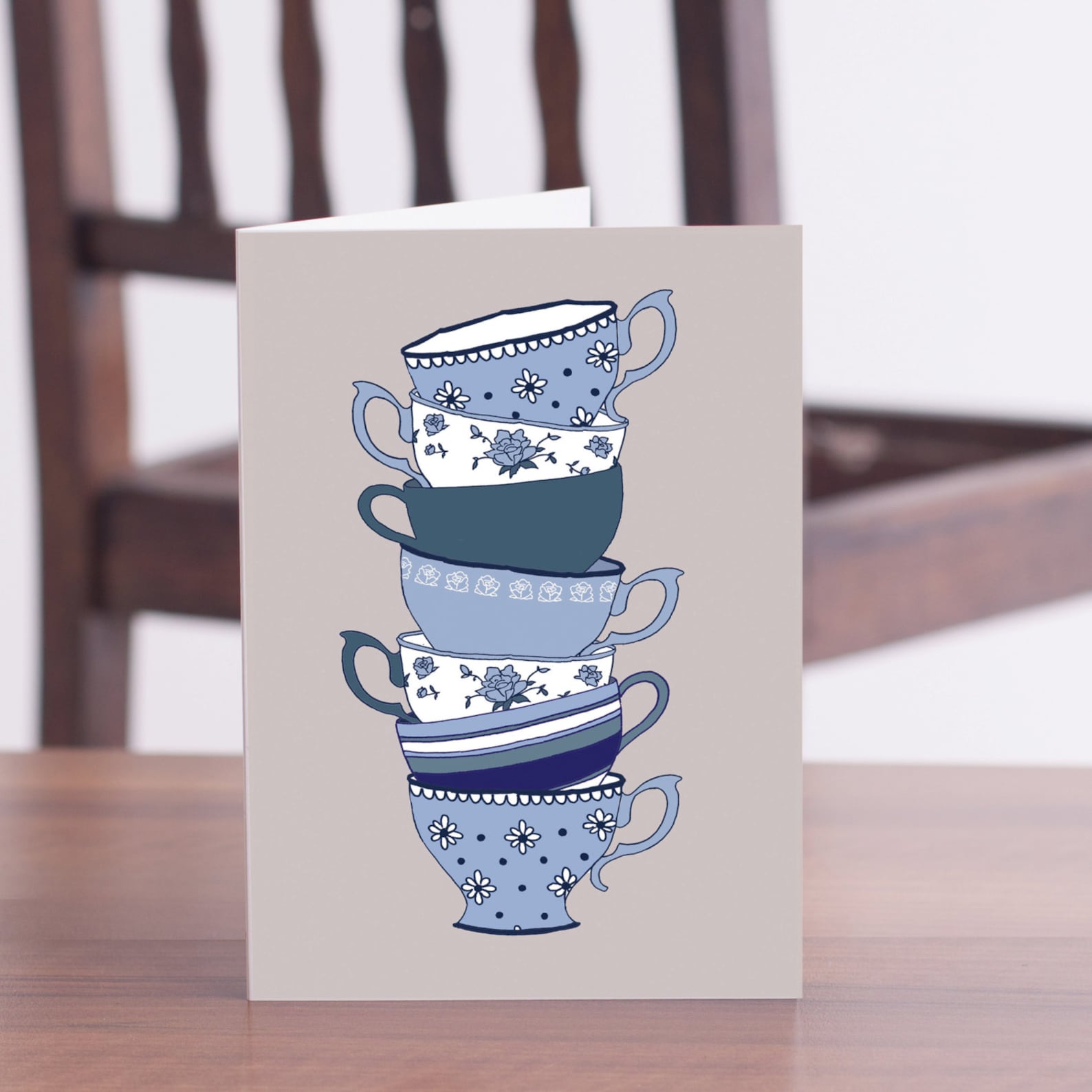 Teacups Card Etsy