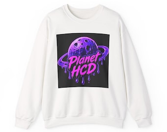 Purple Dripping Planet Planet HCD Sweatshirt | Space Graphic Crewneck