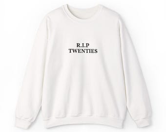 R.I.P. Twenties Sweatshirt | 90s Aesthetic, Minimal Text Crewneck