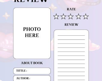 Hojas de reseñas del libro Cosmic Crush (tamaño carta estadounidense)
