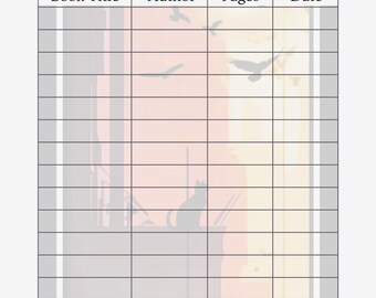 Registros de lectura de paisajes urbanos de Shadow Cat (tamaño carta estadounidense)