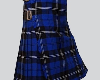 Ramsay blå tartankilt - skotsk handgjord 16oz tung Ramsay blå 8 yard traditionell tartankilt