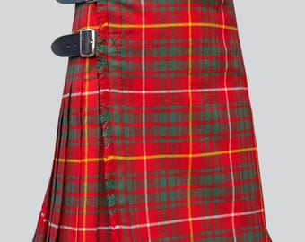 Clan Bruce Modern Tartan Kilt - Scottish Handmade  16oz Heavyweight Clan Bruce Modern 8 yard Traditional Tartan Kilt