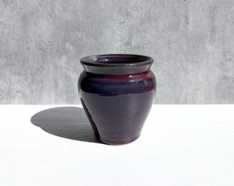 Juicy Plum Planter - Small Elegant Planter with Drainage