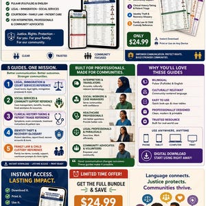 Pode incluir: Um pacote de referência digital para serviços jurídicos, de imigração e judiciais em pulaar. O conjunto inclui cinco guias abrangentes sobre serviços sociais, histórico clínico, roubo de identidade e direito da família para download.