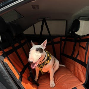 Cosy Dog Hammock for SUVs & Small Dogs, 3-Seat Rear Bench Cover, Water-Repellent, Handmade