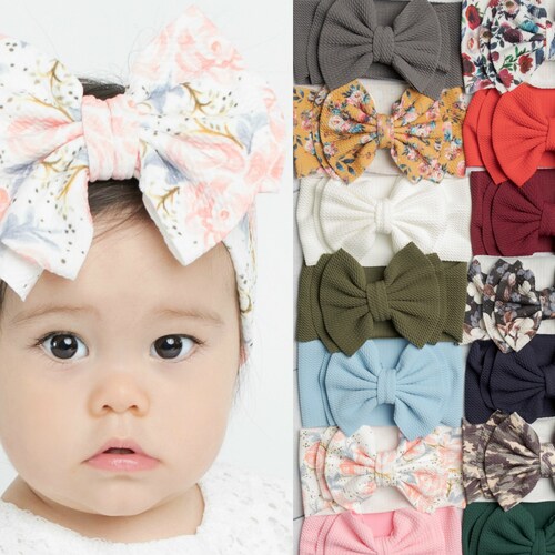 Big Bow Headbands Baby Toddler Girl Headband Big Bow Head Etsy