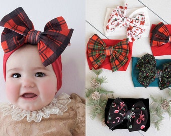 christmas bow baby girl