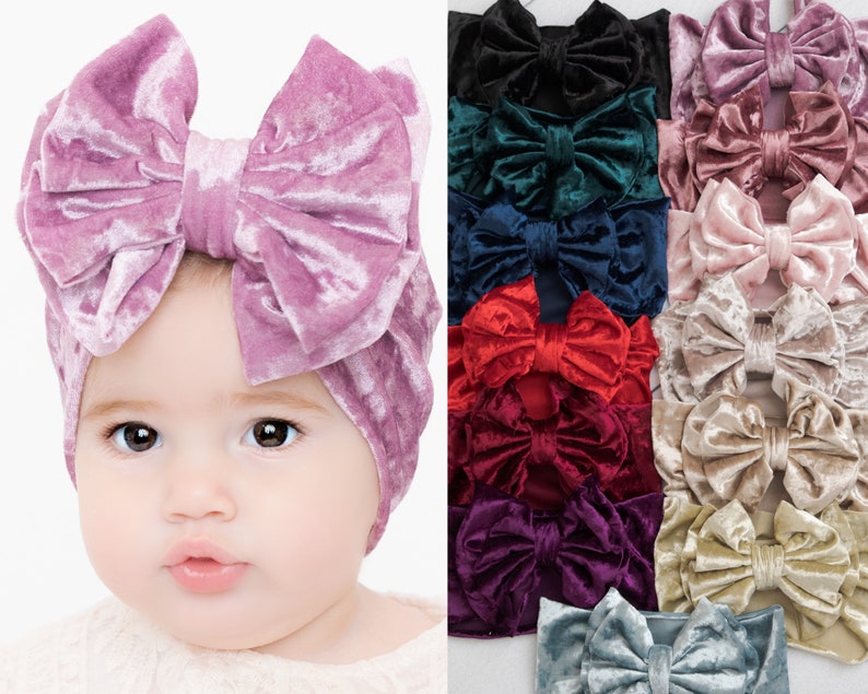 Baby Headband Big Bow Baby Girl Headbands Baby Headwraps Etsy