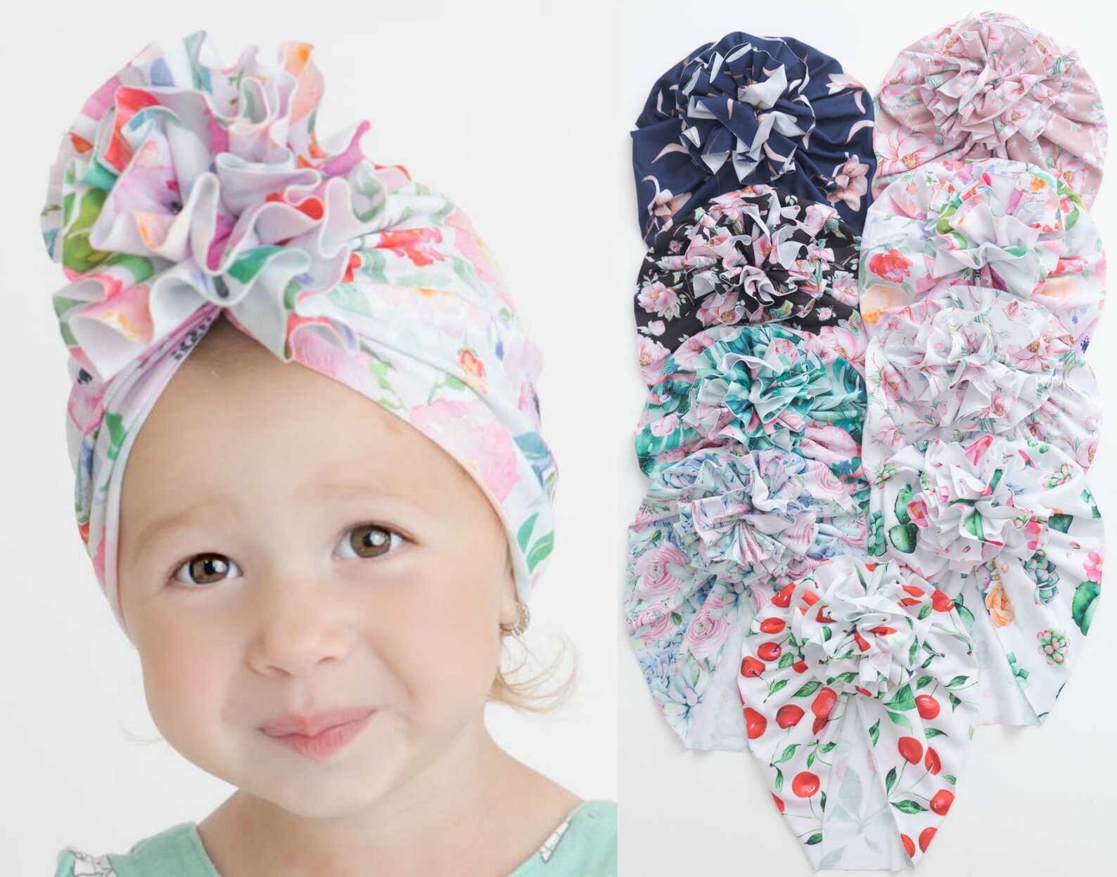 Baby Turban Hat Baby Girl Turban FLOWER Baby TURBAN Baby Etsy