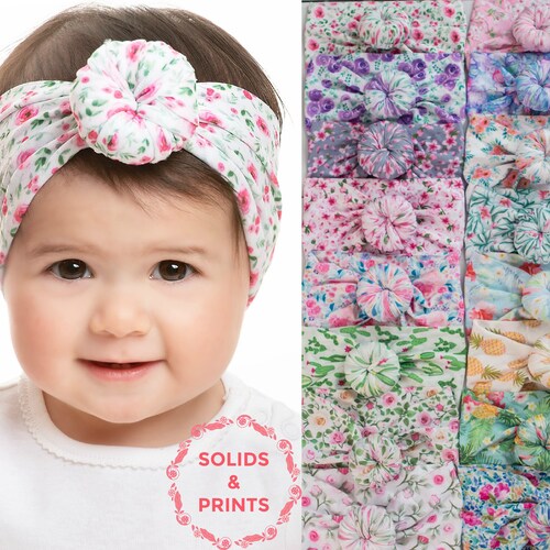 Baby Headband Round Knot Baby Head Wrap Top Knot Nylon Etsy