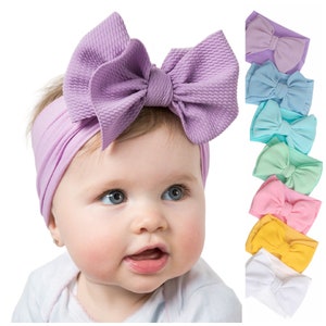 Bow Baby Headband, Baby Girl Bows, Spring Hair Bows, Easter Baby Bows, Baby Headbands, Baby Turbans, Newborn Headbands, Big Bow Headband, Lo