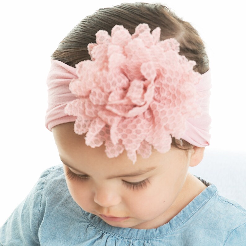 Flower Nylon Baby Headband Nylon Baby Headbands Nylon Baby Etsy