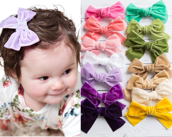 Velvet hotsell baby bows