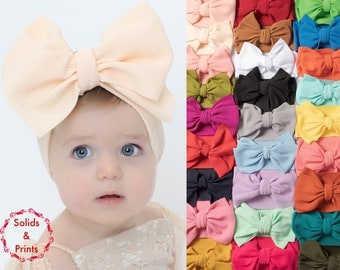 Big Bow Headwrap, Baby Headband, top knot headbands head wraps, Over Sized Bow Head wraps, Baby Headbands, Baby Girl Big Hair Bows, LULU