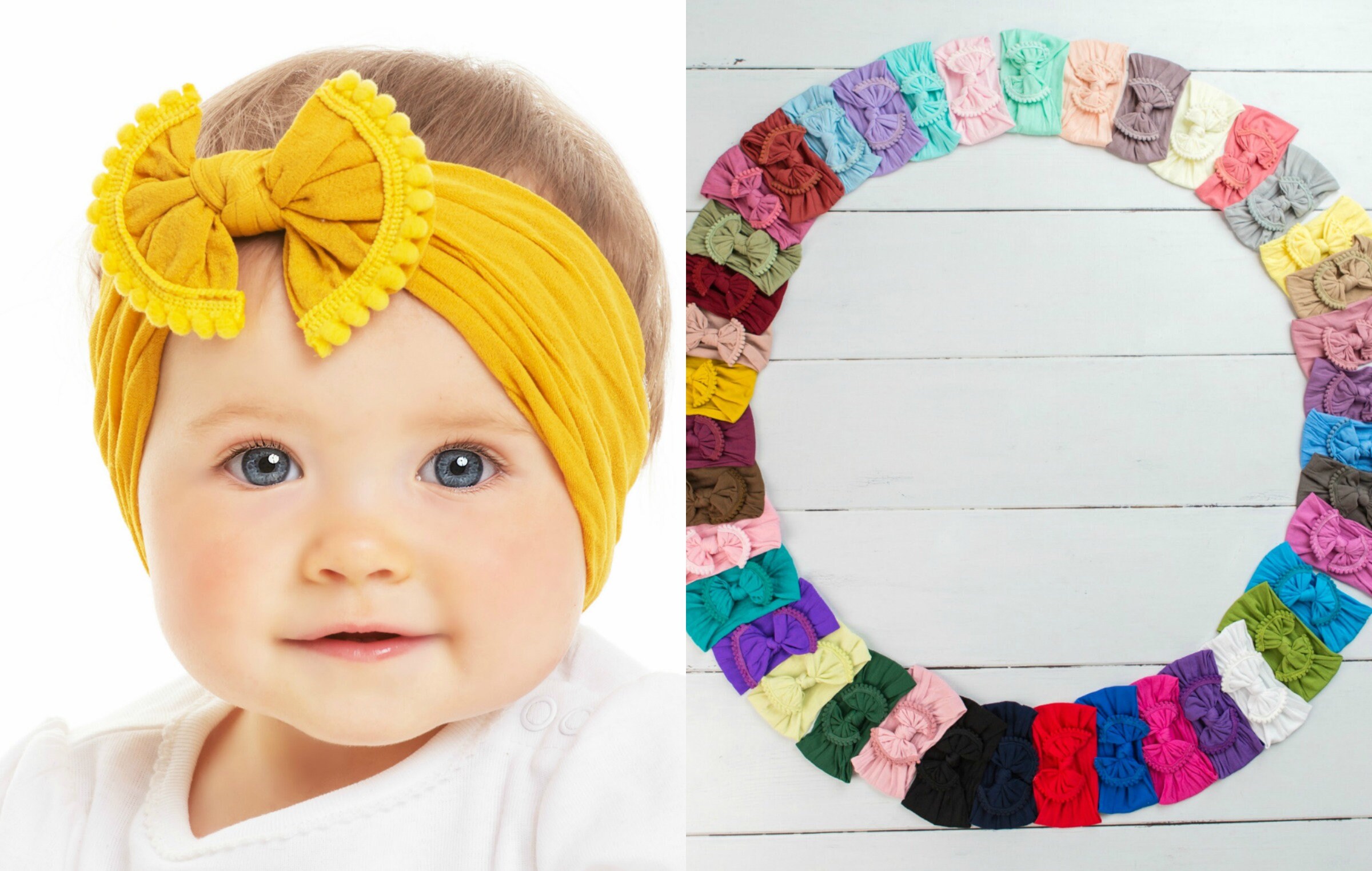Baby headbands Nylon Headbands Baby headband Knot Bow Etsy