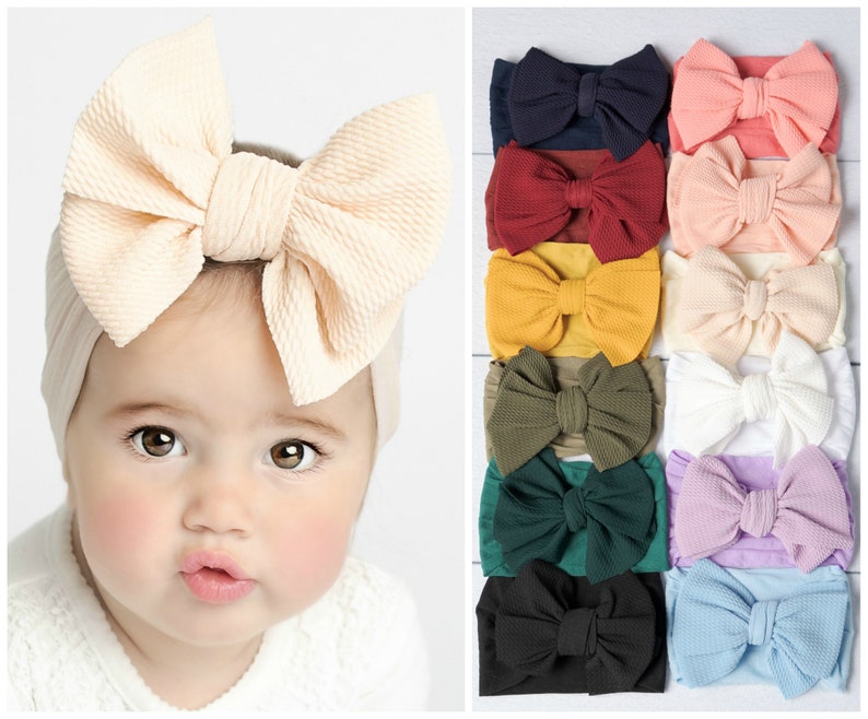 Nylon Baby Headbands Big Bow Headband Baby Girl Bow and Etsy