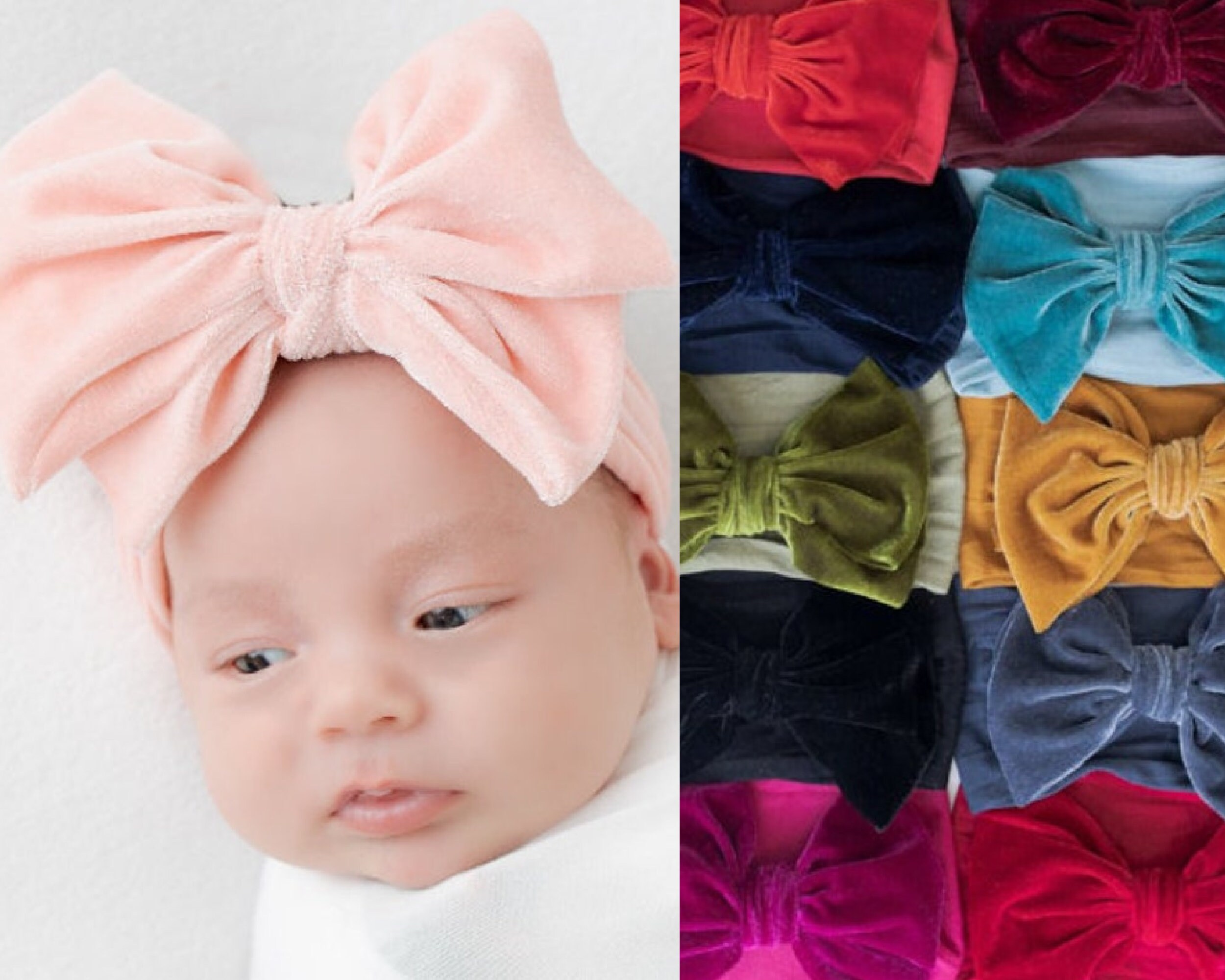 Baby Headband Big Bow Baby Girl Headbands Baby Headwrap Etsy