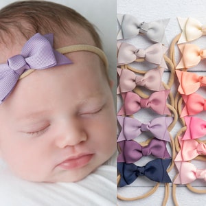 Nylon Baby Headbands, Nylon Baby headband, Baby Hair Bows, One Size Fits All Baby Girl Headbands, Newborn Headbands, Infant Headbands, PIPPA