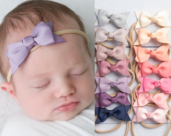 Nylon Baby Headbands, Nylon Baby headband, Baby Hair Bows, One Size Fits All Baby Girl Headbands, Newborn Headbands, Infant Headbands, PIPPA