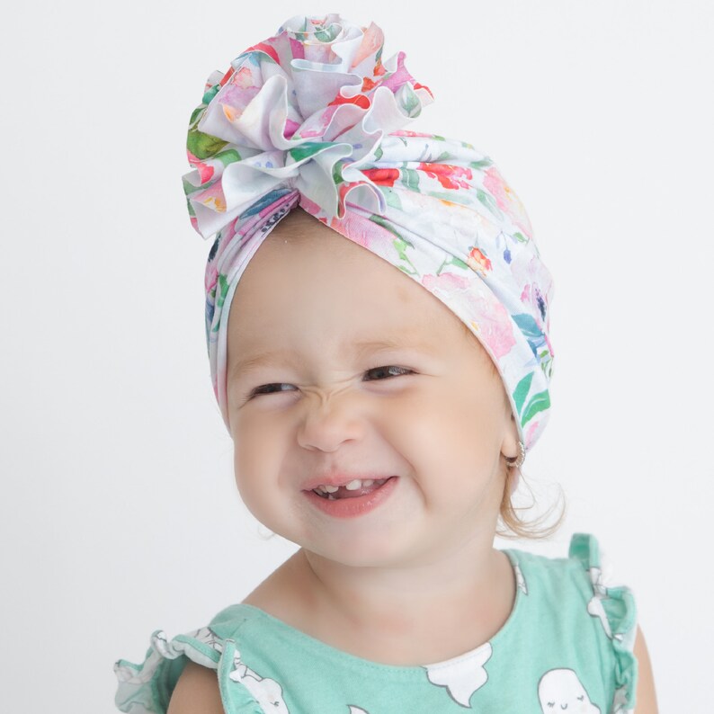Baby Turban Hat Baby Girl Turban FLOWER Baby TURBAN Baby Etsy