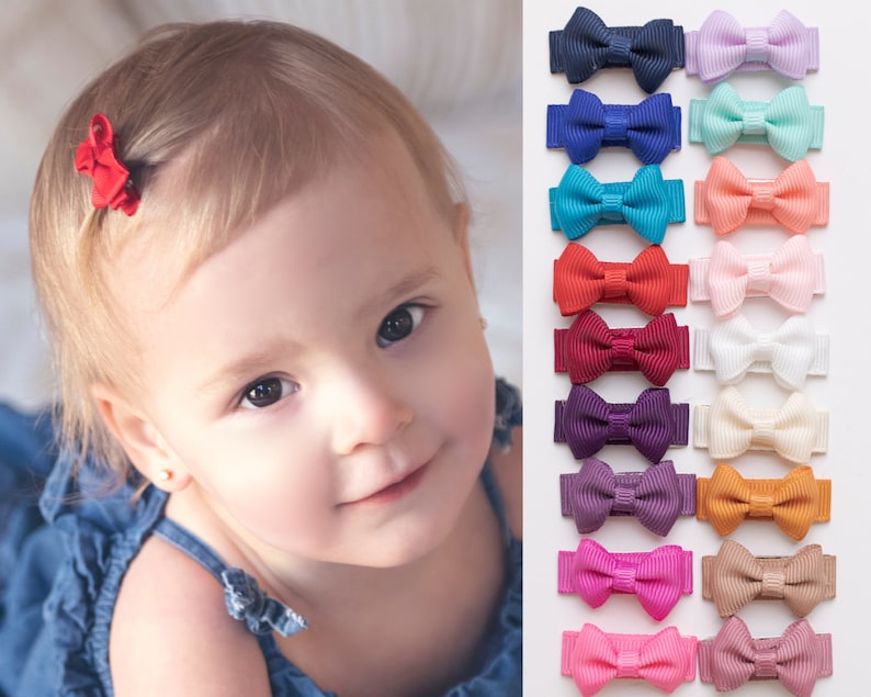 PICK 5 Baby Toddler Snap Clip, Baby Bows, Mini Bow Hair Clips, Baby Hair Bows Clip, Snap Hair Clips, Baby Hair Clips, Baby Shower Gift, TUXB image 10