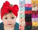 Big Bow Nylon Baby Headband, One Size Fits ALL Nylon Headbands, Baby Head Wrap, Baby turban, Newborn Headband, Big Bow Baby Headbands, LOLA