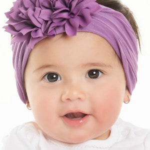 Nylon Baby Headband DUO FLOWER Baby Headbands One Size Fits - Etsy