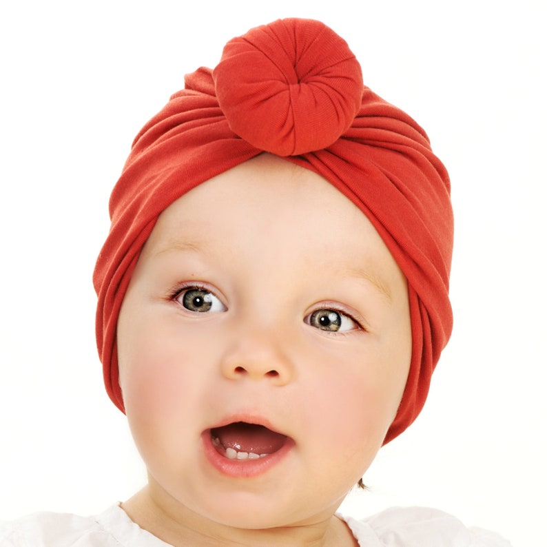 Baby Turban Mütze 100% Baumwolle - Weiche Neugeborenen Mütze Mit Blume