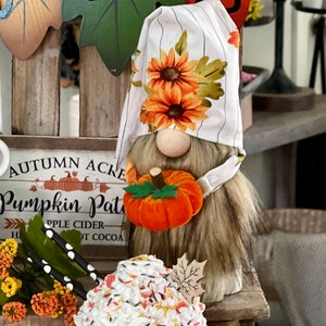 Fall Gnome, Autumn Gnome, Pumpkin Gnome, Tomte, Nisse, Plaid Gnome ...
