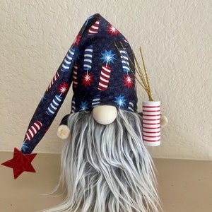 American gnome, 4th of July  gnome, tomte, nisse, Scandinavian gnome, fireworks, gnome, partriotic gnome, gnomes, tiered tray decoration