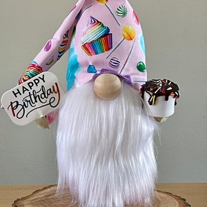 Birthday gnome, tiered tray deco, tomte, nisse, Scandinavian gnome, home decor, gnomes, happy birthday, kitchen decor, birthday present
