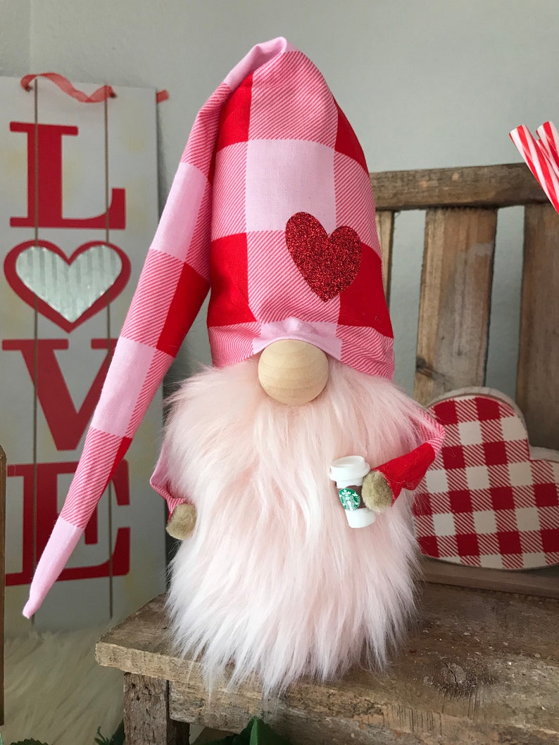 Valentines gnome coffee gnome starbucks tomte nisse  etsy Valentines gnome coffee gnome starbucks tomte nisse  etsy