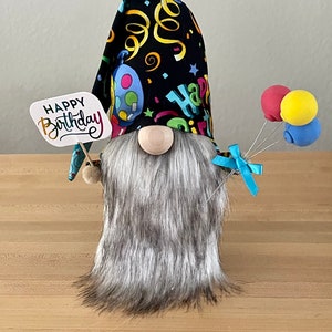 Birthday gnome, tiered tray deco, tomte, nisse, birthday gift, home decor, gnomes, happy birthday, kitchen decor, birthday present