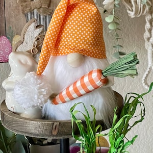 Easter Gnome: Handmade Spring Tiered Tray Decor