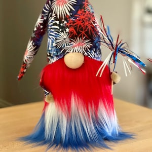 American gnome, 4th of July  gnome, tomte, nisse, Scandinavian gnome, fireworks, gnome, partriotic gnome, gnomes, tiered tray decoration