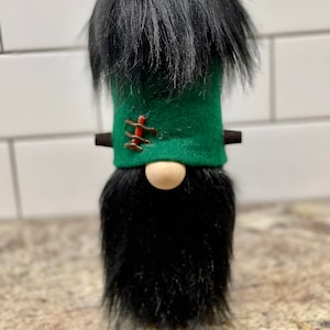 Frankengnome!! Halloween gnome, tomte, nisse, farmhouse decoration, Scandinavian gnome, gnomes, tiered tray deco, fall gnome, Frankenstein