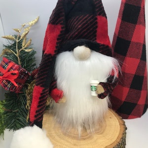 Winter gnome, christmas gnome, Holiday gnome, tomte, nisse,  santa gnome, gnomes, buffalo plaid , rae dunn inspired, tiered tray decoration