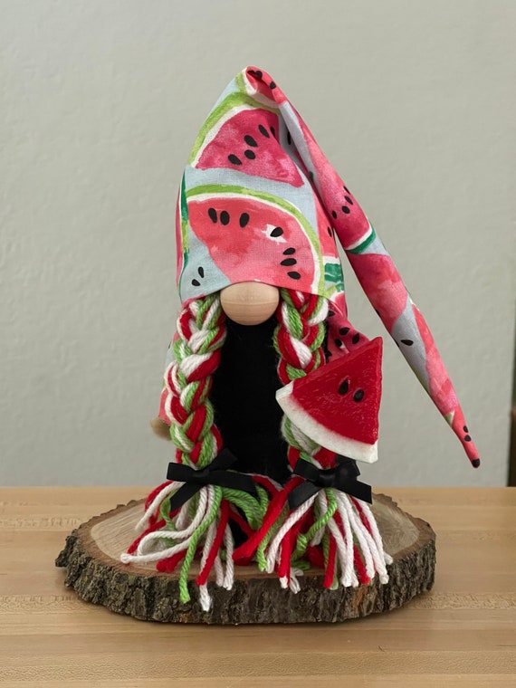 Watermelon Girl Gnome, Tiered Tray Deco, Tomte, Nisse, Scandinavian Gnome,  Home Decor, Gnomes, Kitchen Decor, Birthday Present 