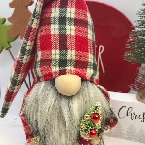 New Rae Dunn 8" Christmas Gnome wood base LL Farmhouse Holiday New Rae Dunn 8" Christmas Gnome wood base LL Farmhouse Holiday